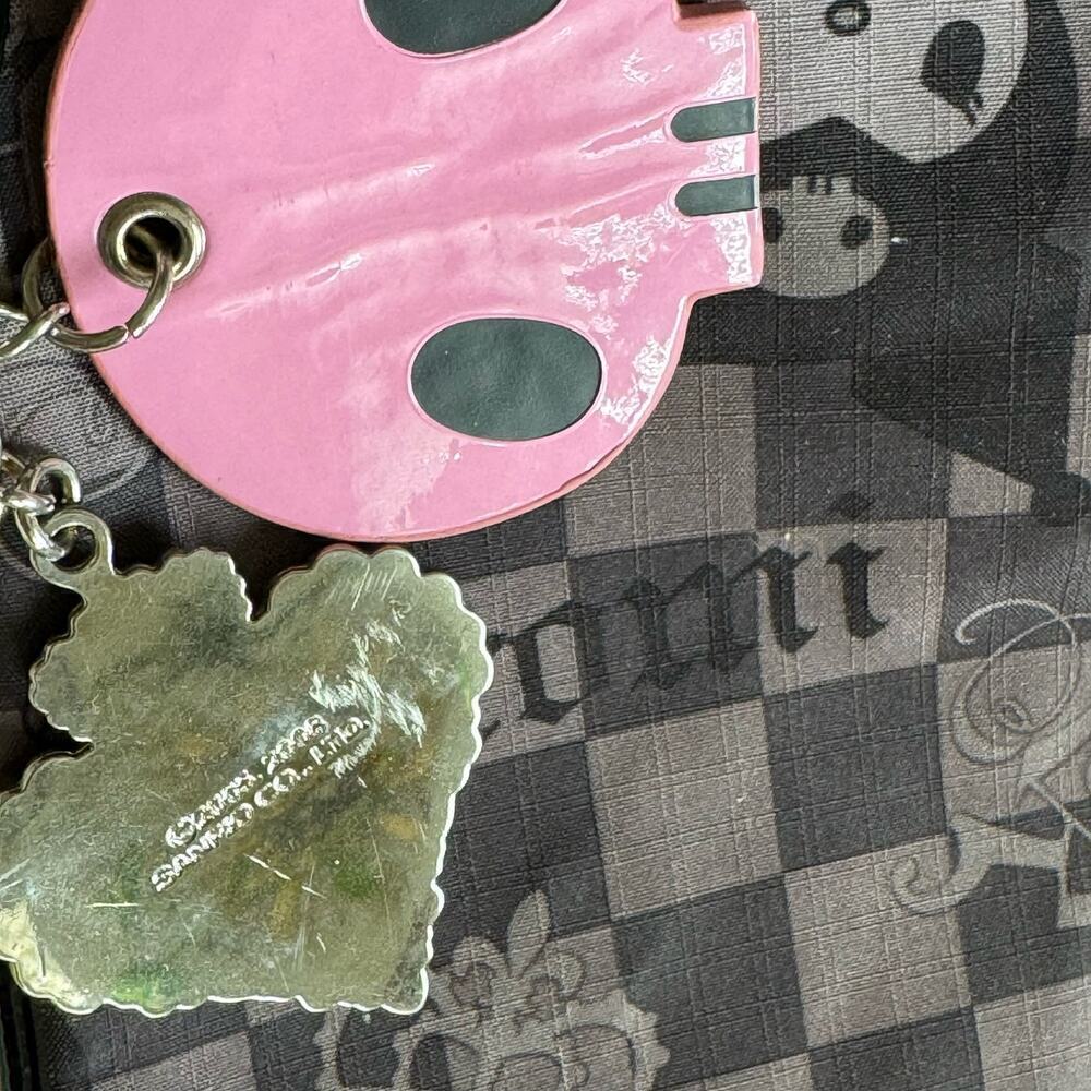2008 Sanrio Kuromi Checker Clutch Purse Bag Detachable Strap Rare LEGENDARY - Picture 7 of 16